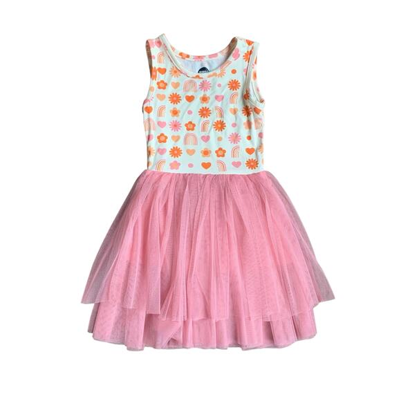 Bird & Bean Bamboo Tulle Tutu Dress in Daisy Days - Picture 1 of 9